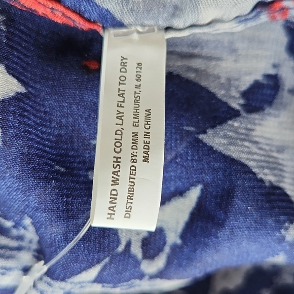 Stars and Stripes Infinity Scarf by Lavello Chiffon Hometown Classics Red Blue - Picture 5 of 6